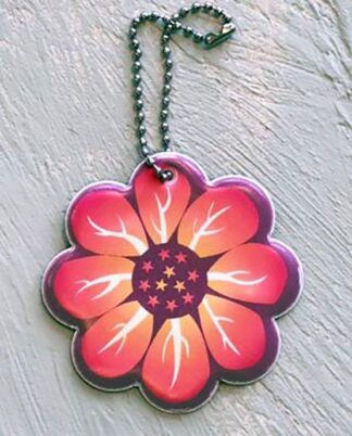 Hengerefleks funky flower i retro stil.