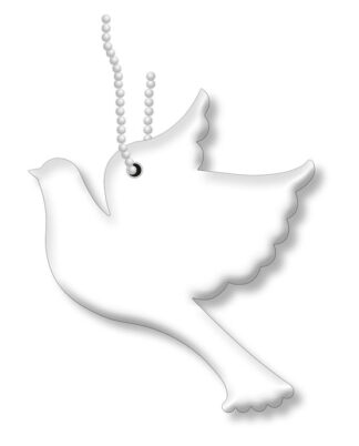 Hengerefleks hvit fredsdue